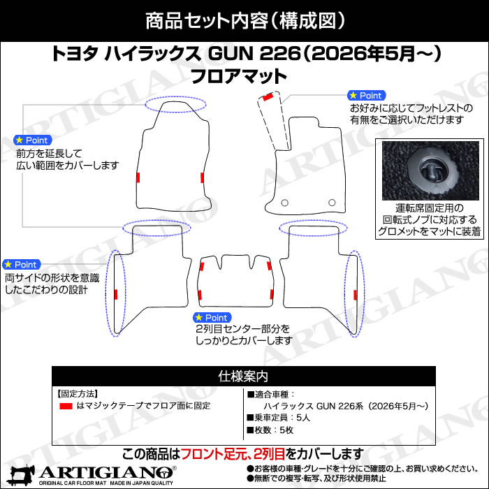 TOYOTA�i�g���^�j�@�n�C���b�N�X�@�t���A�}�b�g�Z�b�g