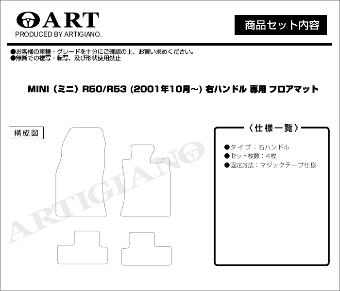 MINI ミニ R56 フロアマット ラゲッジマット (チェック) - 26