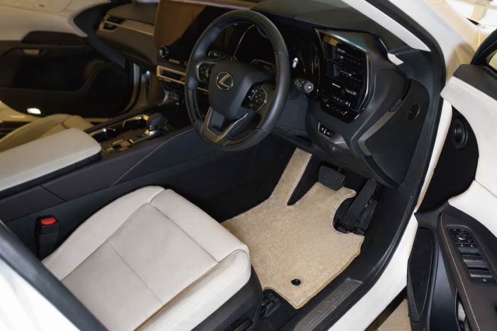 レクサスRX Fスポーツ バージョンL 500h 450h+ 350h 350 ダークセピア ソリスホワイト ダークローズ 社外品マット フロアマット ラゲッジマット ブラウン 赤