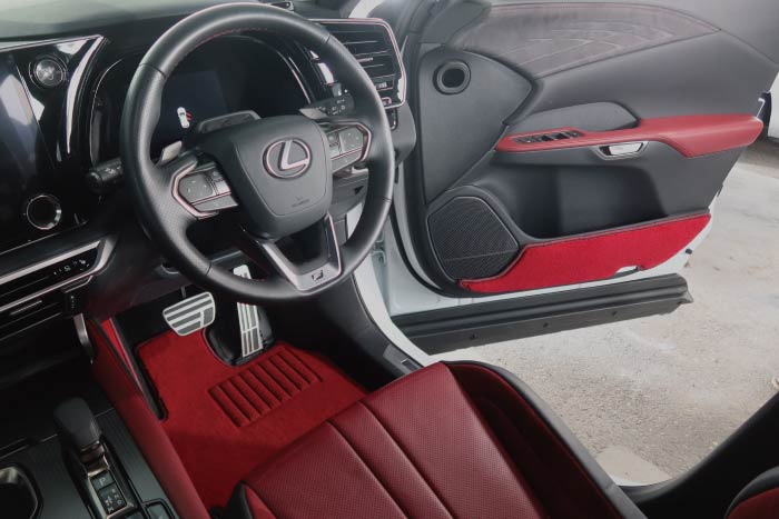 レクサスRX Fスポーツ バージョンL 500h 450h+ 350h 350 ダークセピア ソリスホワイト ダークローズ 社外品マット フロアマット ラゲッジマット ブラウン 赤