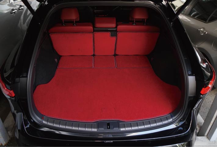 レクサスRX Fスポーツ バージョンL 500h 450h+ 350h 350 ダークセピア ソリスホワイト ダークローズ 社外品マット フロアマット ラゲッジマット ブラウン 赤