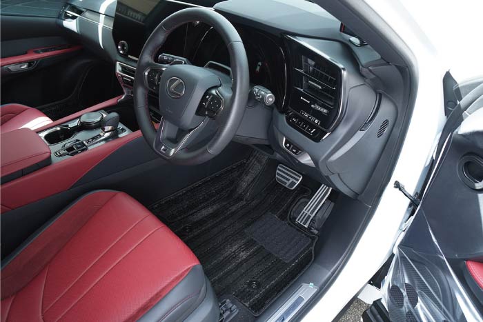 レクサスRX Fスポーツ バージョンL 500h 450h+ 350h 350 ダークセピア ソリスホワイト ダークローズ 社外品マット フロアマット ラゲッジマット ブラウン 赤